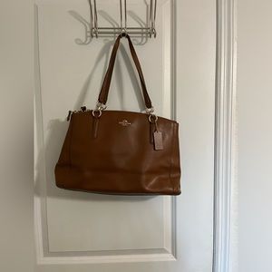 Coach Leather sleek tote bag w/crossbody strap